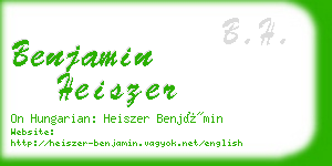 benjamin heiszer business card